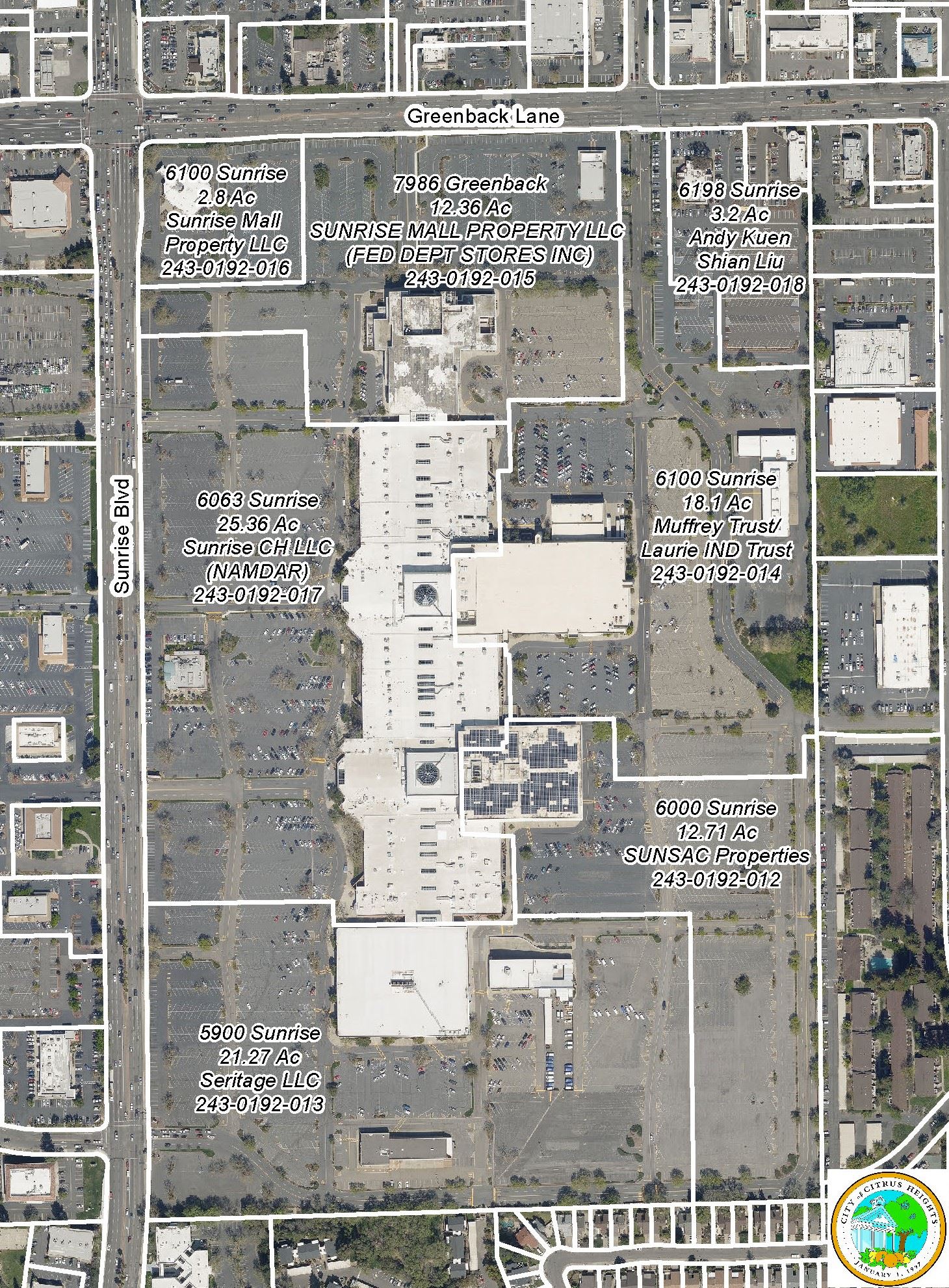 Sunrise Mall Site Map