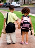 Children walking to school