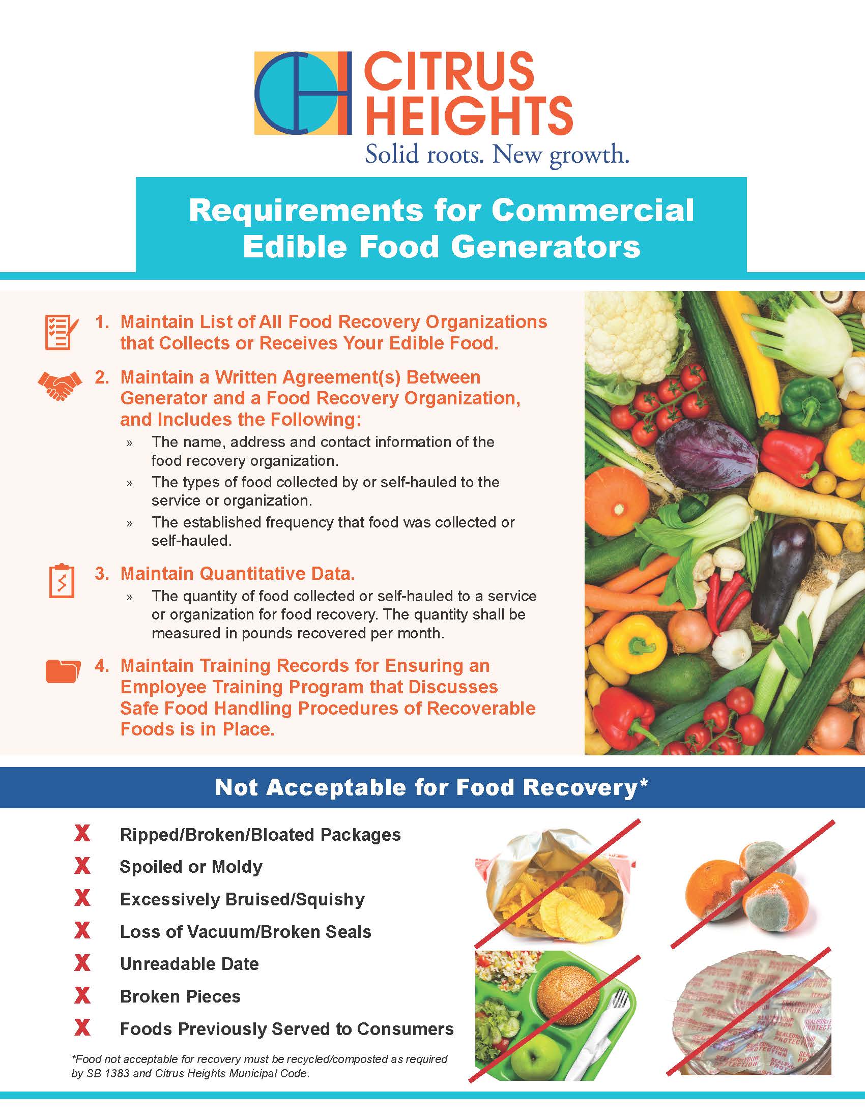 Requirements for Commercial Edible Food Generators