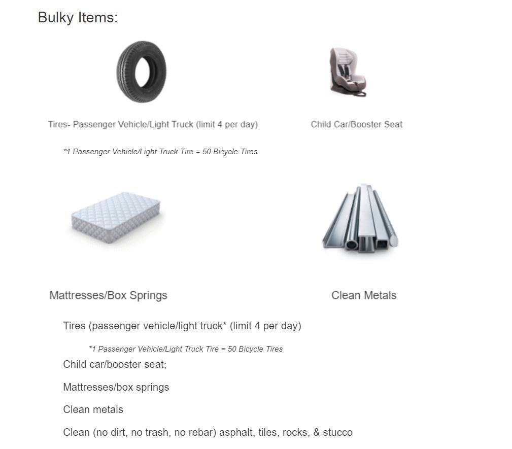 Bulky items