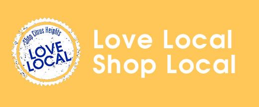 Yellow Love Local and Shop Local Button Opens in new window